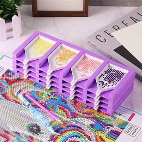 img 1 attached to 🎨 16-Slot Diamond Painting Tray Organizer - Diamond Art Tray Tower with Multi Boat Holder - Bead Sorting Tray - Diamond Painting Accessories and Tools Kits for Adults Kids - DIY Art Craft Supplies