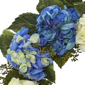 img 2 attached to 🌸 Enhanced Natural Hydrangea Wreath, 24 Inches