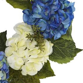 img 1 attached to 🌸 Enhanced Natural Hydrangea Wreath, 24 Inches