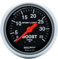 auto meter 3304 sport comp mechanical logo