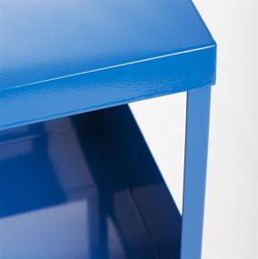 img 2 attached to 🔵 Blue Mid Century Industrial Nightstand/End Table by RMP - Enhance your SEO