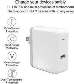 img 2 attached to Powerful 61W USB C Charger for MacBook, iPad ⚡ Pro, and More - Fast Charging with Thunderbolt 3 Support