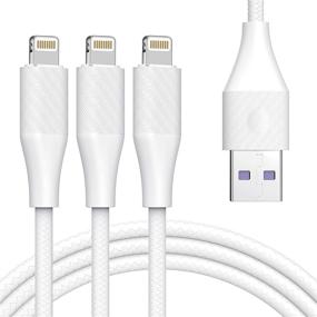 img 4 attached to 🔌 Apple MFi Certified 10ft iPhone Charger Cable 10 Foot 3Pack – Fast Lightning Charging Cord for Various iPhones, iPads, and Airpods