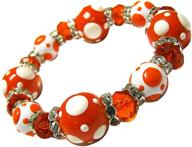 fashionably cute: linpeng pd-09 fiona hand painted polka dots glass beads stretch bracelet logo