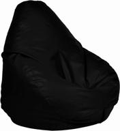 🪑 ample decor bean bag cover for kids and teens - super soft & durable - indoor use - solid black color (filling not included) логотип