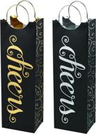 🍷 cakewalk marketplace single bottle wine bags in black, silver, and gold – perfect for gifting логотип