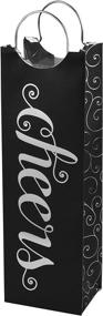 img 2 attached to 🍷 Cakewalk Marketplace Single Bottle Wine Bags in Black, Silver, and Gold – Perfect for Gifting