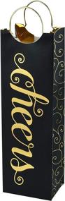 img 3 attached to 🍷 Cakewalk Marketplace Single Bottle Wine Bags in Black, Silver, and Gold – Perfect for Gifting