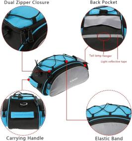 img 2 attached to 🚲 Lixada 13L Bicycle Rack Bag: Multifunctional Rear Seat Bag for Cycling Bike Rack, Trunk Pannier and Handbag with Shoulder Strap