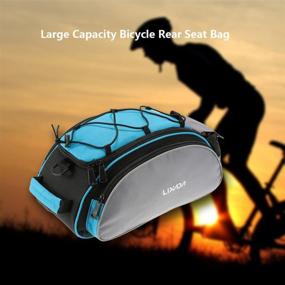 img 3 attached to 🚲 Lixada 13L Bicycle Rack Bag: Multifunctional Rear Seat Bag for Cycling Bike Rack, Trunk Pannier and Handbag with Shoulder Strap