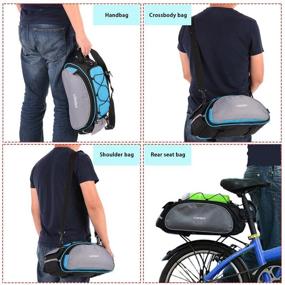 img 1 attached to 🚲 Lixada 13L Bicycle Rack Bag: Multifunctional Rear Seat Bag for Cycling Bike Rack, Trunk Pannier and Handbag with Shoulder Strap