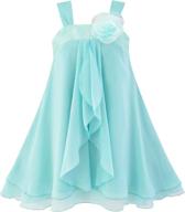 👗 stylish sleeveless halter flower chiffon girls' clothing for fashionable girls logo