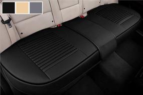 img 4 attached to Protect Your Vehicle with Big Ant Back Seat Covers: Breathable PU Leather, Flexible Fit for Most Cars and SUVs (Black)