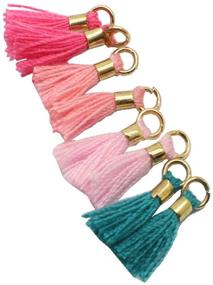 img 3 attached to 🛍️ Shop Pamir Tong Wholesale: 36pcs/lot 13mm(1/2'') Mini Tassels - Cotton Thread Tassels for Earrings and Bracelets - GD36ST139