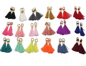 img 4 attached to 🛍️ Shop Pamir Tong Wholesale: 36pcs/lot 13mm(1/2'') Mini Tassels - Cotton Thread Tassels for Earrings and Bracelets - GD36ST139