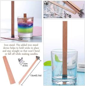 img 3 attached to 🕯️ 100 PCS Environmentally Friendly Wooden Candle Wicks with Smokeless Natural Cores, Candle Wicks & Candle Centering Tool for DIY Candle Making Crafts (5.1x0.5inch)