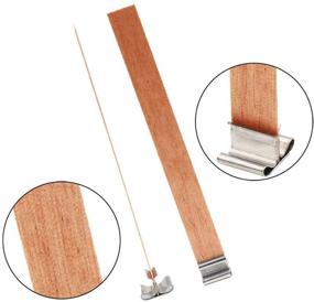 img 2 attached to 🕯️ 100 PCS Environmentally Friendly Wooden Candle Wicks with Smokeless Natural Cores, Candle Wicks & Candle Centering Tool for DIY Candle Making Crafts (5.1x0.5inch)