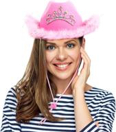 pink cowgirl women light tiara logo