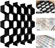 🗄️ efficient drawer divider organizer: 8pcs honeycomb organizers for socks, underwear, makeup, kitchen, bedroom, dresser (black) логотип