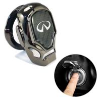 🔴 infiniti black carbon fiber engine start stop button cover, protective push to start button ignition cover, universal zinc alloy iron man anti-scratch 3d decoration stickers ring. logo