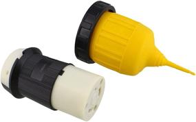 img 3 attached to 💡 ABN L5-30R Connector | RV Power Cord Cover & Ring | Twist Lock Inlet Locking Plug Protector, 30 Amp | 125V 30A