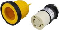 💡 коннектор abn l5-30r | кожух и кольцо для силового кабеля для кемпинга | защита штепсельной вставки с запорном замке, 30 ампер | 125в 30а. логотип
