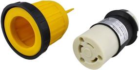 img 4 attached to 💡 ABN L5-30R Connector | RV Power Cord Cover & Ring | Twist Lock Inlet Locking Plug Protector, 30 Amp | 125V 30A