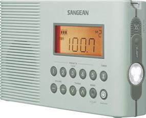 img 3 attached to 🚿 Sangean H201: Waterproof Shower Radio - Portable AM/FM/Weather Alert Digital Tuning in Turquoise