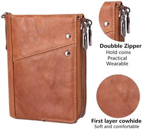 img 2 attached to Blocking Minimalist Vintage Cowhide Leather Men's Accessories for Wallets, Card Cases & Money Organizers