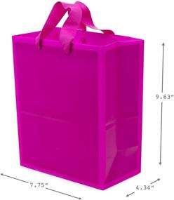 img 1 attached to 🎁 Hallmark Pack of 4 Medium Solid Color Gift Bags, 9 Inches - Ideal for Birthdays, Baby Showers, Retirements, or any Special Occasion, in Red, Blue, Light Pink, and Hot Pink