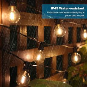 img 1 attached to 🌟 G40 LED Globe Outdoor String Lights, 40Ft Patio Lights with 25+3 Glass Bulbs (1w, 2700k), Commercial Hanging Lights for Backyard Bistro Pergola Party Decoration