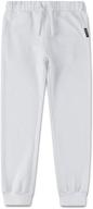 👖 deespace children's fashionable casual sweatpants - comfy athletic pull-on jogger pants for boys or girls (ages 3-12 years) logo