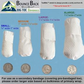 img 4 attached to 🩹 MediMitt ToeMitt Big Toe Bandages: Full Coverage for Large Toes (10-Pack)