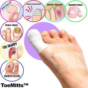 img 1 attached to 🩹 MediMitt ToeMitt Big Toe Bandages: Full Coverage for Large Toes (10-Pack)