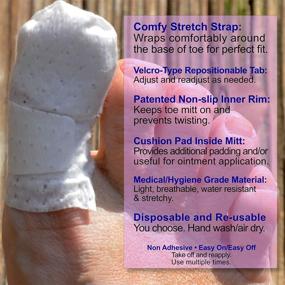 img 2 attached to 🩹 MediMitt ToeMitt Big Toe Bandages: Full Coverage for Large Toes (10-Pack)