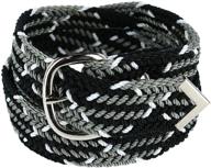 double s woven braid belt logo