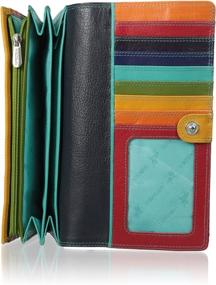 img 1 attached to 👛 Visconti Spectrum 36 Women's Spacious Soft Leather Checkbook Wallet Purse - 7" x 4" x 1