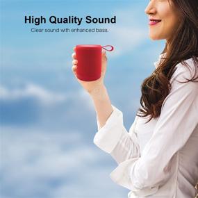 img 3 attached to 🔊 Ultimate Мегатек Портативная Bluetooth колонка: водонепроницаемая, дальность до 100 футов, кристально чистый HD звук, глубокие басы, компактный размер с клипсой - идеально подходит для отдыха на природе, путешествий, душа и бассейна