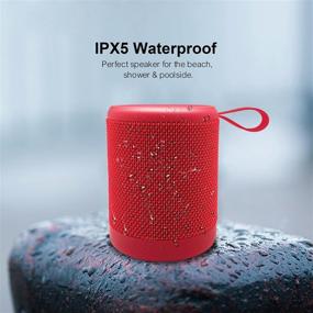 img 1 attached to 🔊 Ultimate Мегатек Портативная Bluetooth колонка: водонепроницаемая, дальность до 100 футов, кристально чистый HD звук, глубокие басы, компактный размер с клипсой - идеально подходит для отдыха на природе, путешествий, душа и бассейна