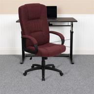 high back burgundy fabric executive swivel office chair: comfort and style in one! логотип