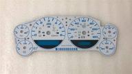 🚘 custom white gauge face overlay for 2007-2013 gmc & chevy truck instrument cluster speedometer - fits 6 gauges - overlay only logo