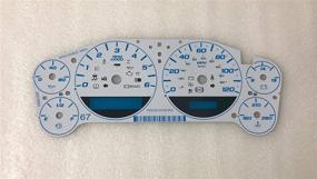 img 1 attached to 🚘 Custom White Gauge Face Overlay for 2007-2013 GMC & Chevy Truck Instrument Cluster Speedometer - Fits 6 Gauges - Overlay Only