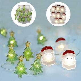 img 4 attached to 2 Pack Christmas String Lights: Battery Operated & USB Plug-in, 20FT 40 LED, with Remote, 8 Lighting Modes, Waterproof - Ideal for Christmas Party Home Decorations and Christmas Tree