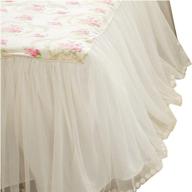 🛏️ dust ruffled full size bed skirts full size bed skirt with lace, 18 inch deep drop, cotton floral design, white - lelva логотип