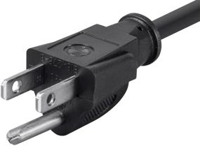 img 2 attached to Monoprice 15ft 14AWG Power Cord Cable with 3-Conductor PC Power Connector Socket, 15A - Black