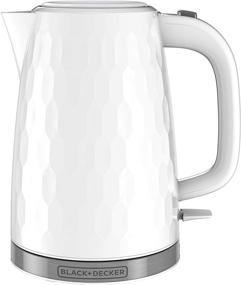 img 3 attached to 🔌 BLACK+DECKER Honeycomb Collection Electric Cordless Kettle, Rapid Boil, 1.7L, Premium Textured Finish, White (Model: KE1560W)