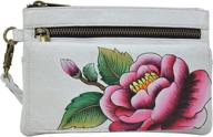 👜 anna anuschka painted wristlet organizer women's handbags & wallets - stylish and functional accessories for fashionable women logo
