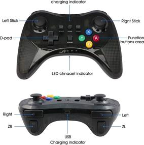 img 3 attached to Wii U Pro Controller | Dlunsy Wireless Bluetooth Gamepad with Dual Analog Joystick for Wii U Console