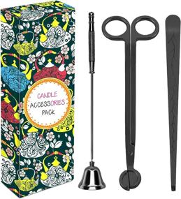 img 4 attached to DANGSHAN 3-in-1 Candle Accessory Kit - Wick Trimmer, Cutter, Snuffer, Wick Dipper - Gift Package for Candle Enthusiasts (Black)