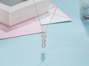 img 2 attached to Generations Necklace - Sterling Silver Three Hearts Infinity Gene Necklace for Grandma, Mom, and Granddaughter - Birthday Jewelry, Mother's Day Gift